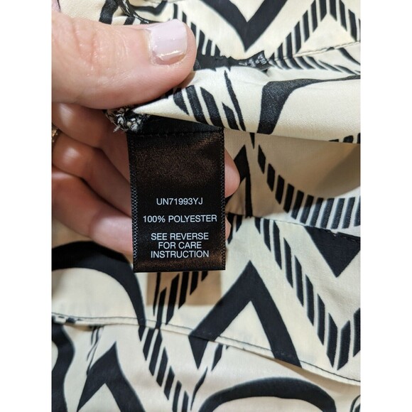 ARK & Co  Women’s Palazzo Pants Black & Stone 100% Polyester Size Large - Picture 7 of 12